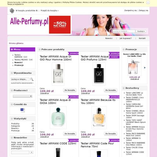 Poznań - testery perfum sklep internetowy