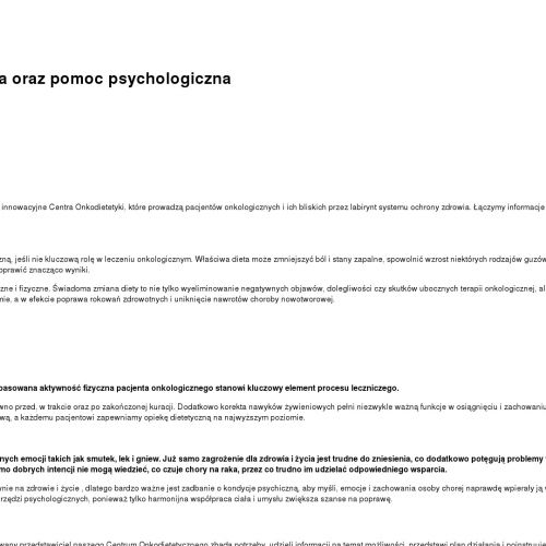 Bydgoszcz - psycholog onkologiczny