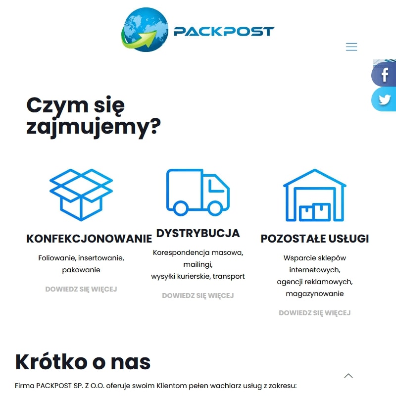 Usługa pakowania - Warszawa